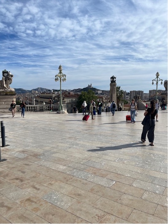 View on Notre Dame de La Garde from Marseille Saint-Charles (Marseille)